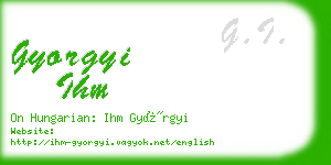 gyorgyi ihm business card
